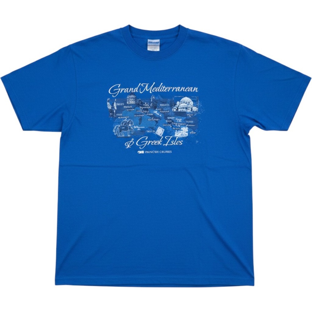 Princess Cruises Grand Mediterranean Greek Isles Graphic T-Shirt Blue XL Cotton